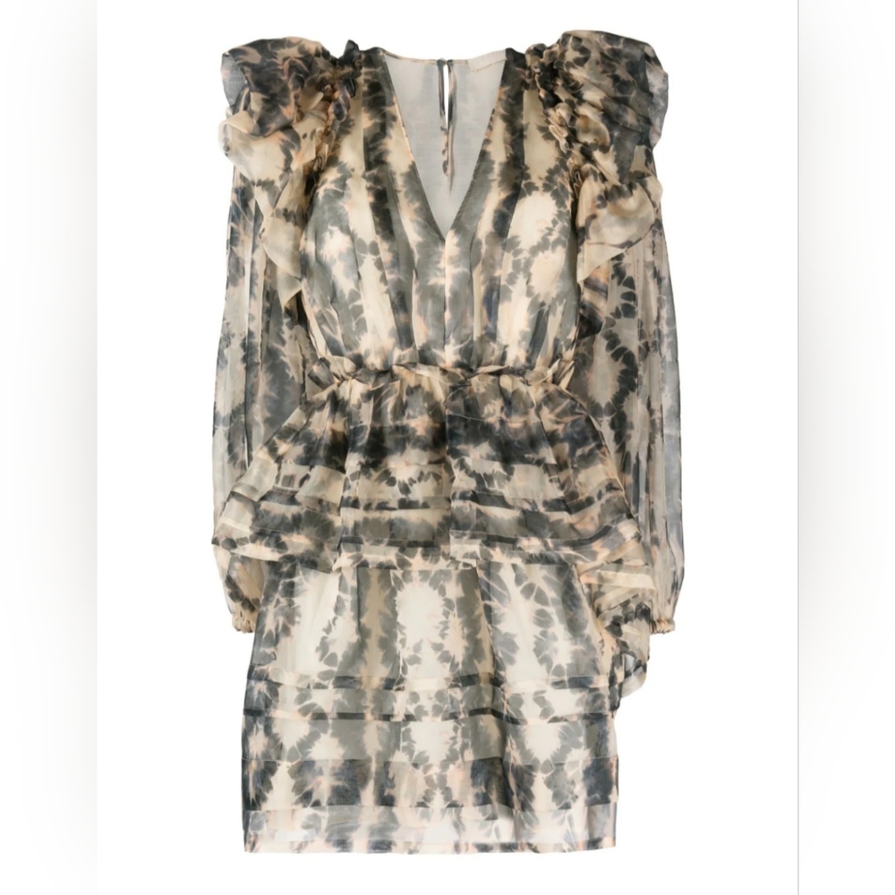 NWT Ulla Johnson Adelaide Printed Silk Minidress SS23 Runway Size 2 - Picture 4 of 15